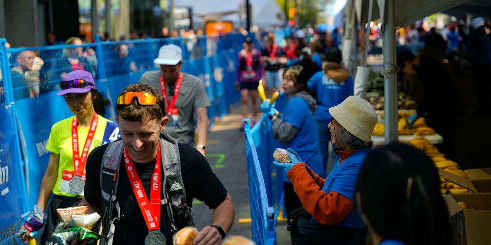 Finisher medal held up after a race